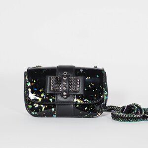 Christian Louboutin Sweet Charity Mini Patent Black Crossbody Bag